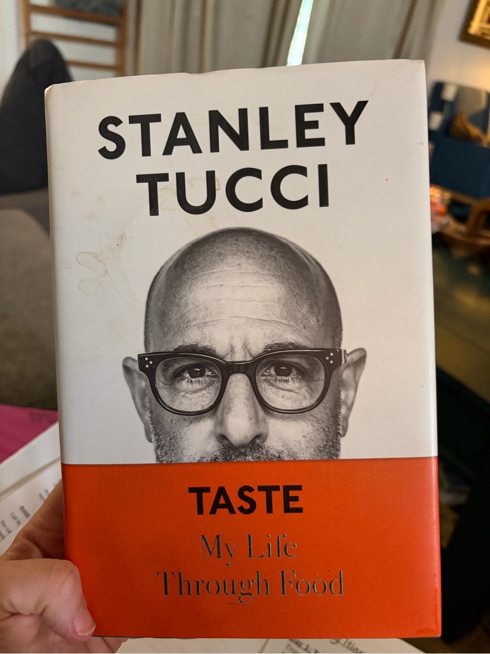 Stanley Black Frame Glasses with Orange Accent